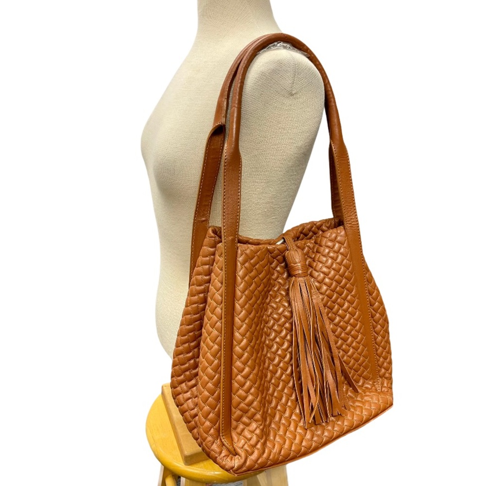 Sera Quilted Tassel Hobo Bag Made in Florence